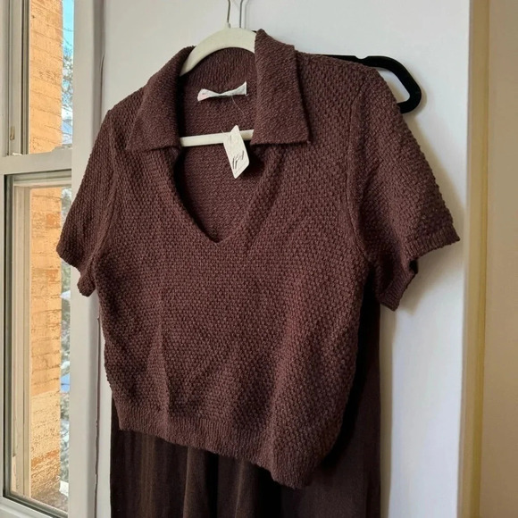 NWT Free People Nolan Sweater Set Matching Two Piece Pants Set Brown Small - Picture 7 of 15